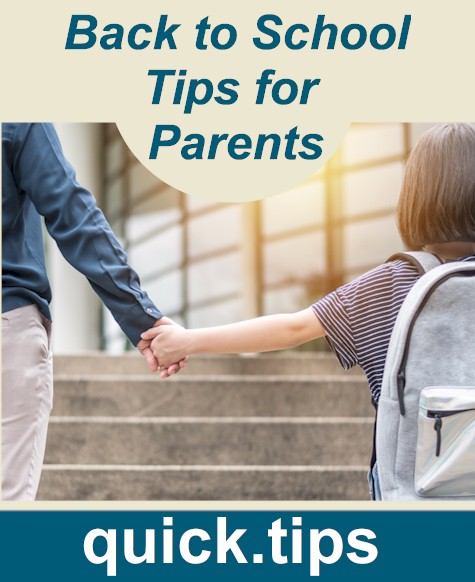 Back to School Tips for Parents