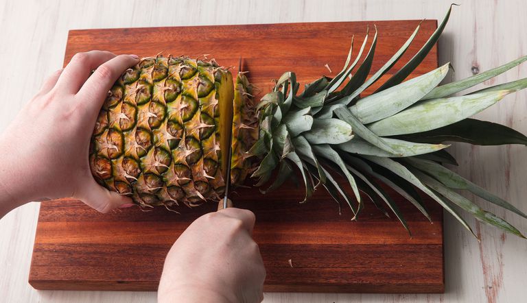 More Fruit Cutting Hacks - how to cut a pineapple.