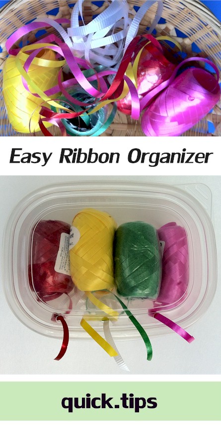 Easy Ribbon Organizer - untangle ribbons for pretty packages.