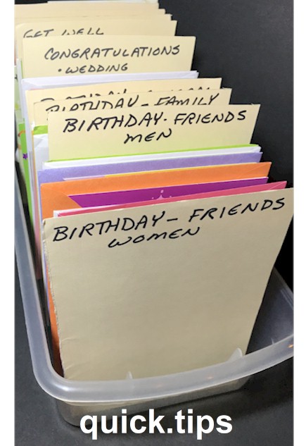 An Easy Way to Organize Your Cards. 
 Create a Card Organizer